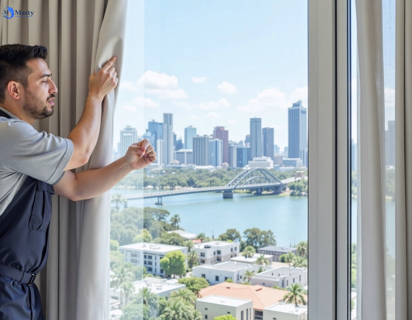 Professional curtain steam cleaning service koonawarra-nsw QLD by Matty Curtain Cleaning